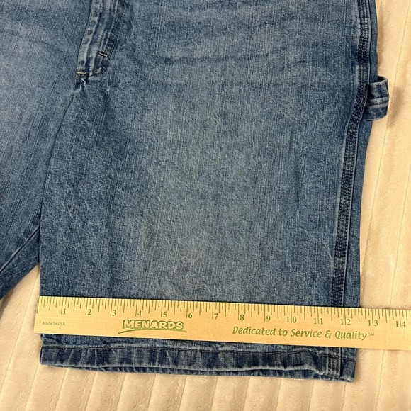 Wrangler 42 Medium Wash Carpenter Work Utility Denim Blue Jean Shorts - Picture 4 of 7